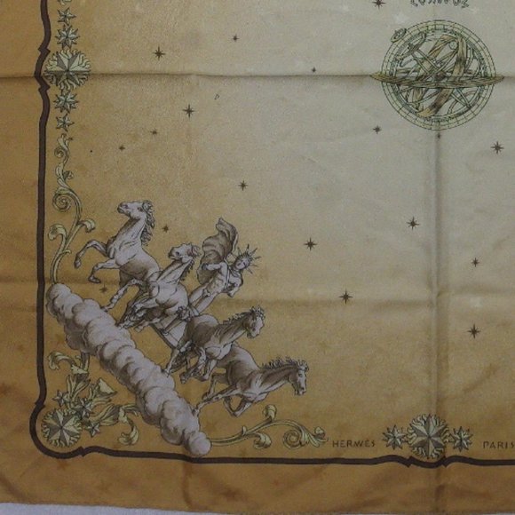 HERMES Silk Scarf Cosmos Jacquard Weave Stars 90cm - Picture 5 of 10